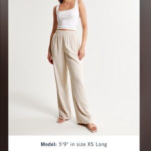 Abercrombie and Fitch Linen-Blend Pull-On Pant